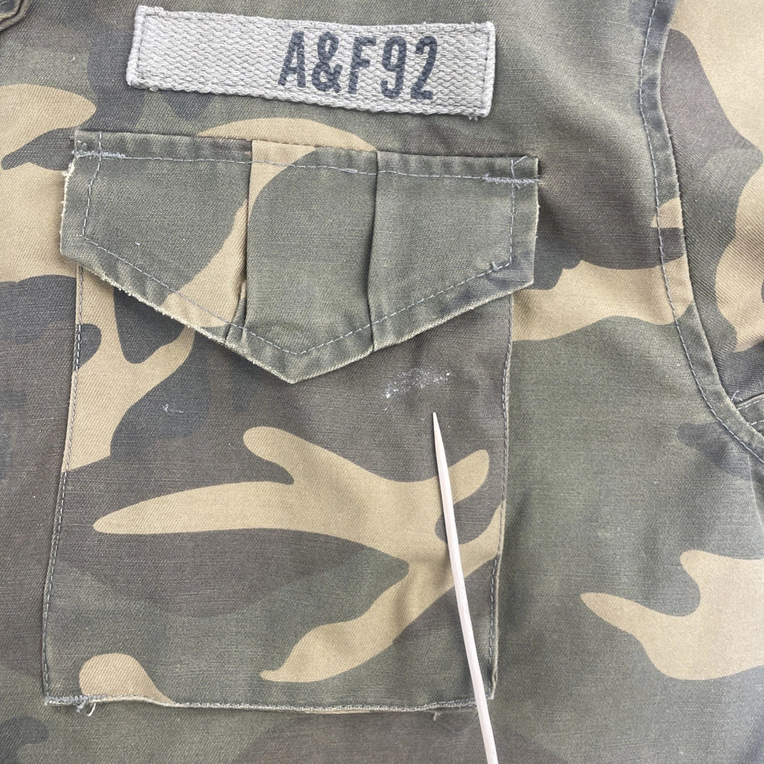 Abercrombie & Fitch AF92 Camo Military Field Jacket Size Large