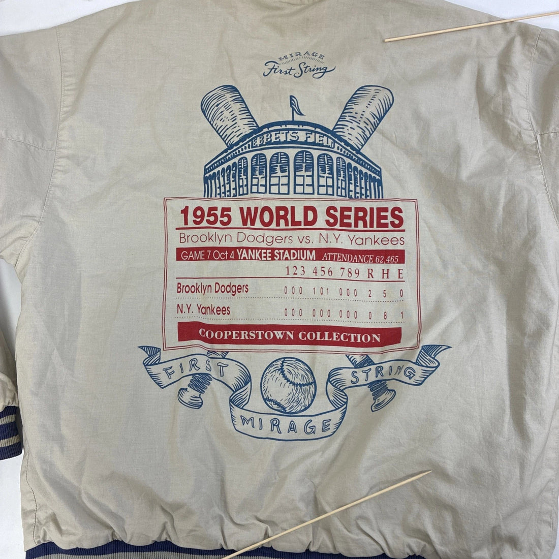 Vintage Brooklyn Dodgers Mirage Reversible Bomber Jacket Size XL MLB