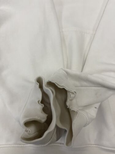 Vintage Nike Sweatshirt Hoodie Size Large White Black Embroidered Swoosh