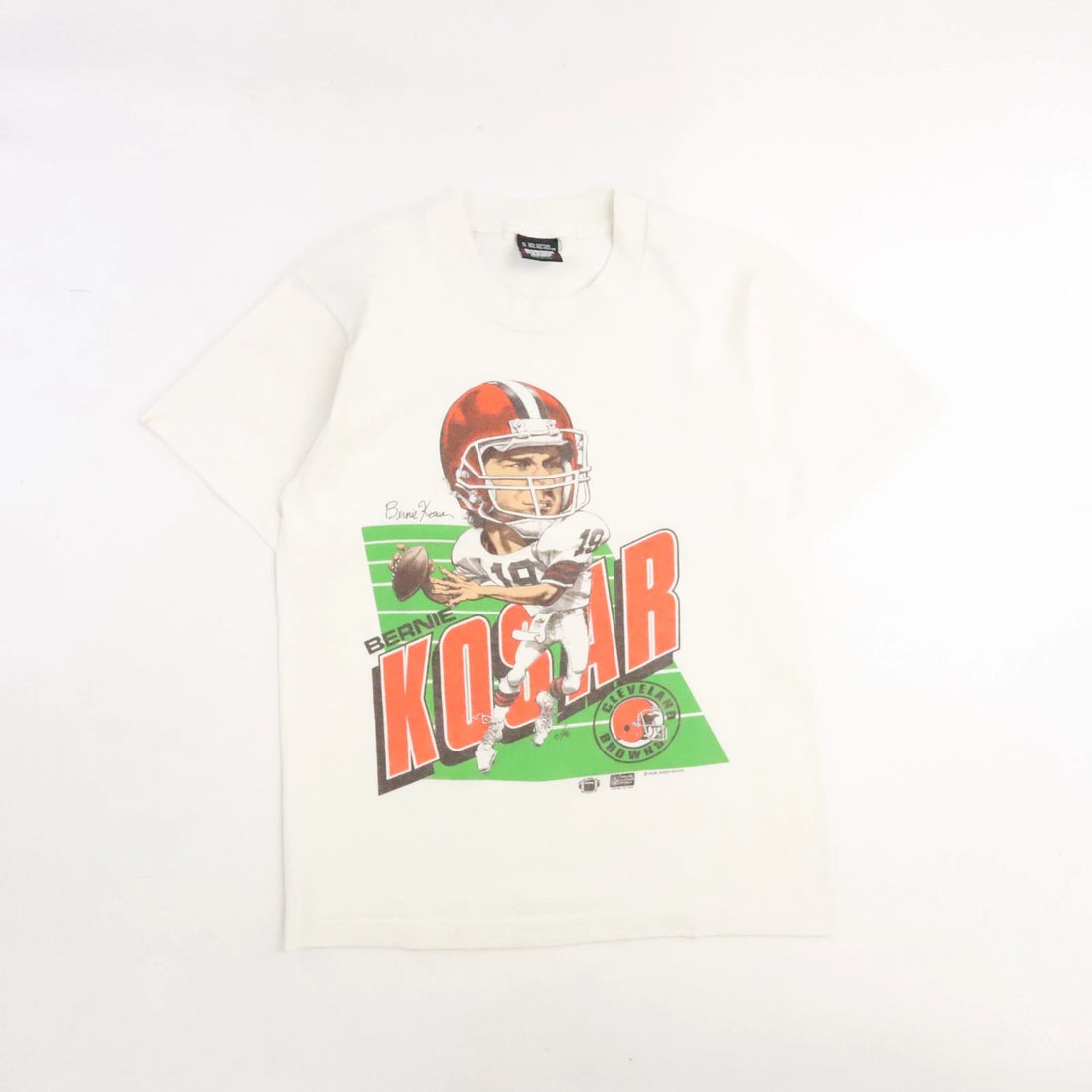 Vintage Cleveland Browns Bernie Kosar Caricature T-Shirt Size Small 1987 80s NFL