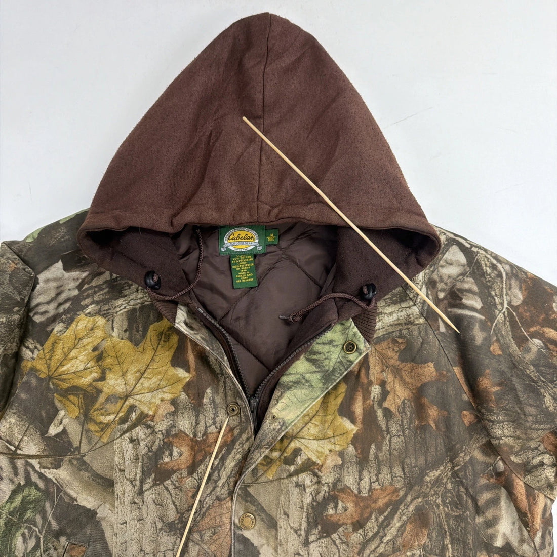 Vintage Cabela's Advantage Timber Camo Hunting Bomber Jacket Size Medium