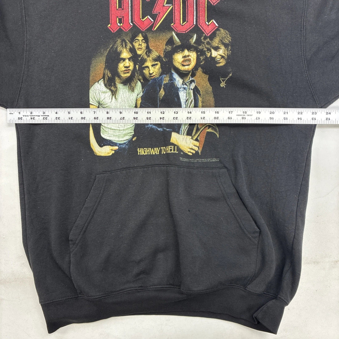 Vintage ACDC Highway To Hell Artimonde Sweatshirt Hoodie Size XL 2003