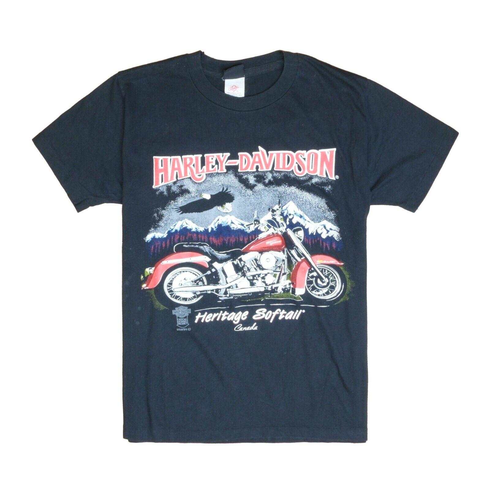 Vintage Harley Davidson Motorcycles Heritage Softail T-Shirt Size