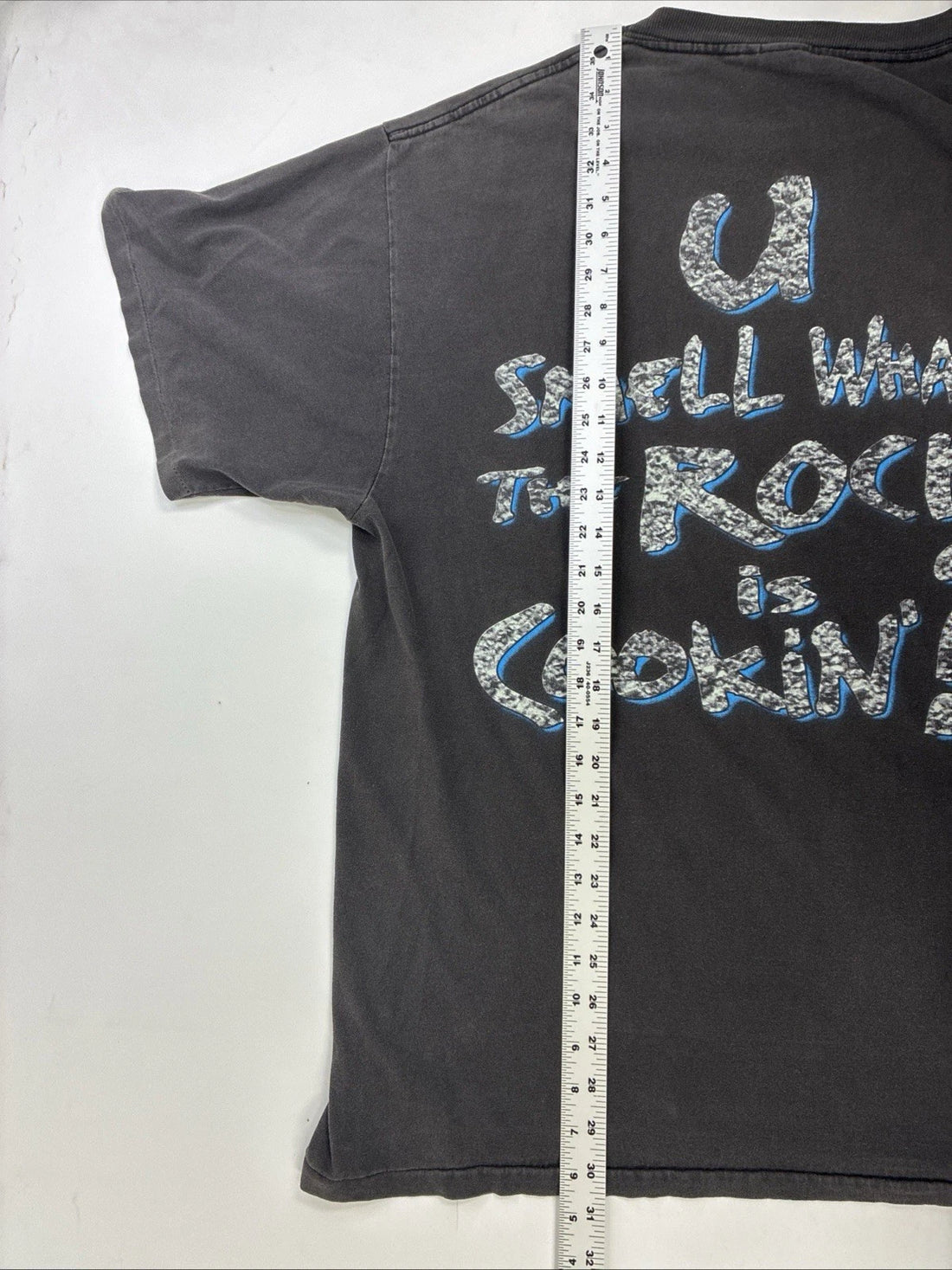 Vintage The Rock U Smell What The Rock Is Cookin Wrestling T-Shirt Size XL WWF