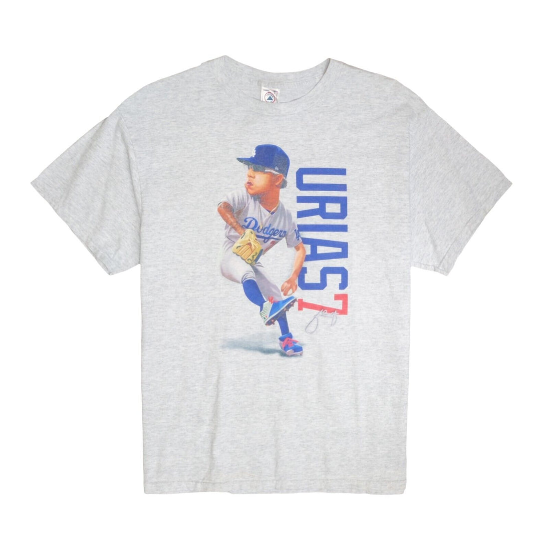 Vintage LA Dodgers Julio Urias T-Shirt Size Large Caricature MLB