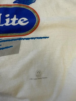 Vintage Labatt Lite Polar Bear T-Shirt Size Large Beer Promo 1992 90s