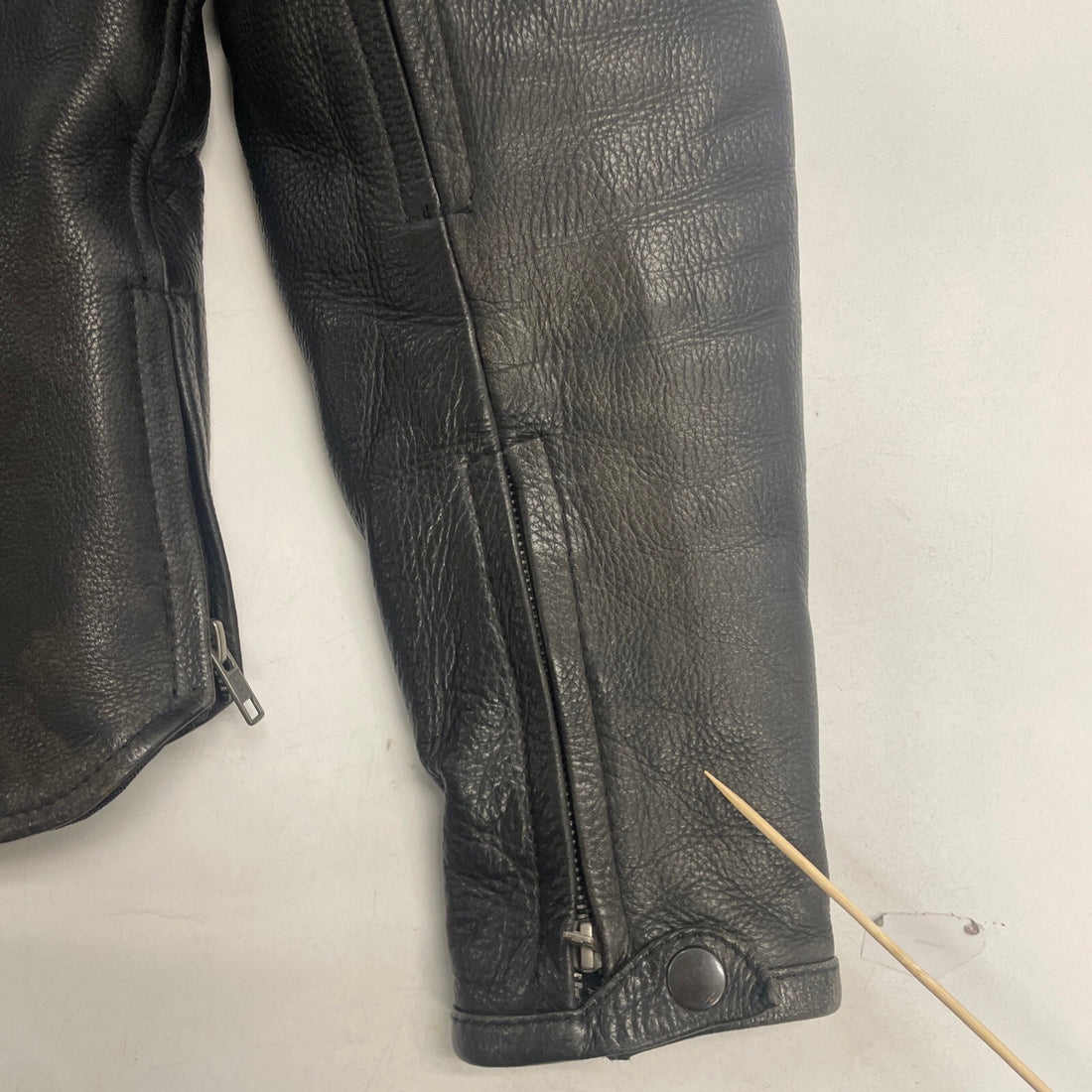 First Classics Leather Cafe Racer Motorcycle Jacket Size Medium