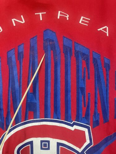 Vintage Montreal Canadiens Nutmeg T-Shirt Size XL Red 1994 90s NHL