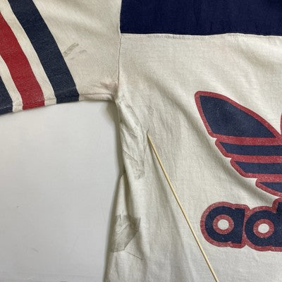 Vintage Adidas Trefoil Raglan T-Shirt Size Small Double Sided