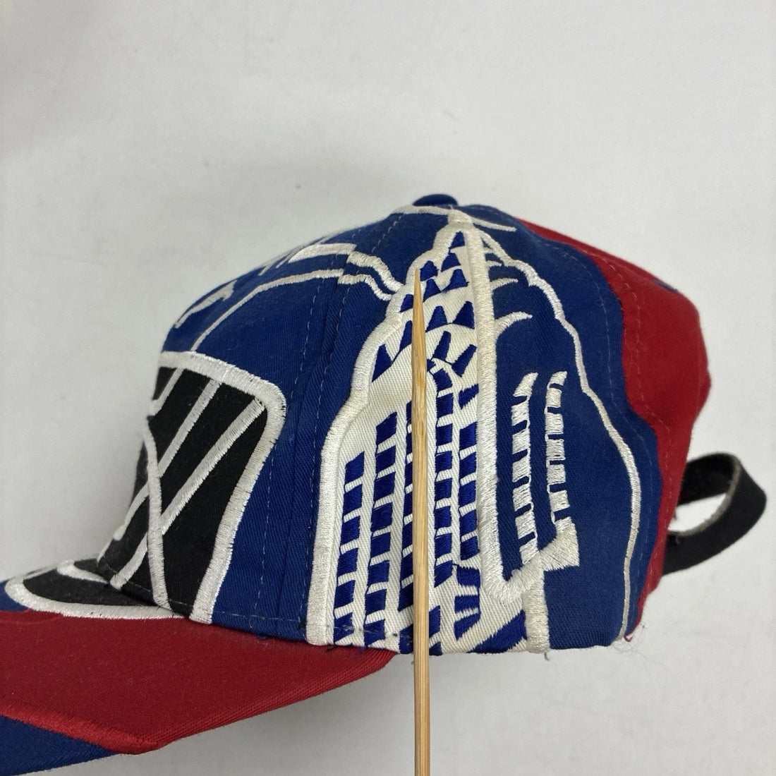 Vintage New York Rangers The Mask Greg Harrison Leather Strap Hat OSFA 90s NHL