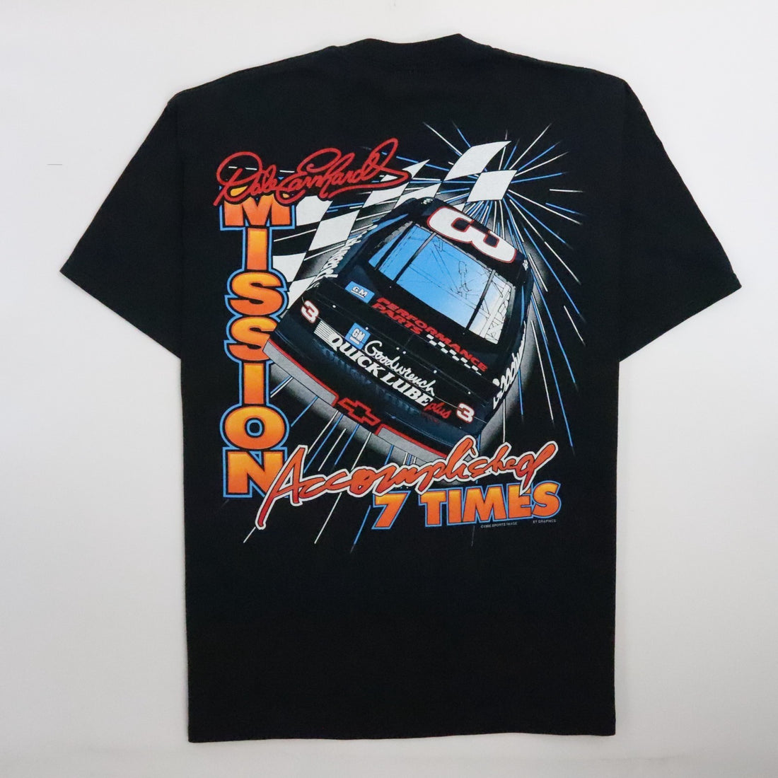 Vintage Dale Earnhardt Man On A Mission Racing T-Shirt Size 2XL Double Sided