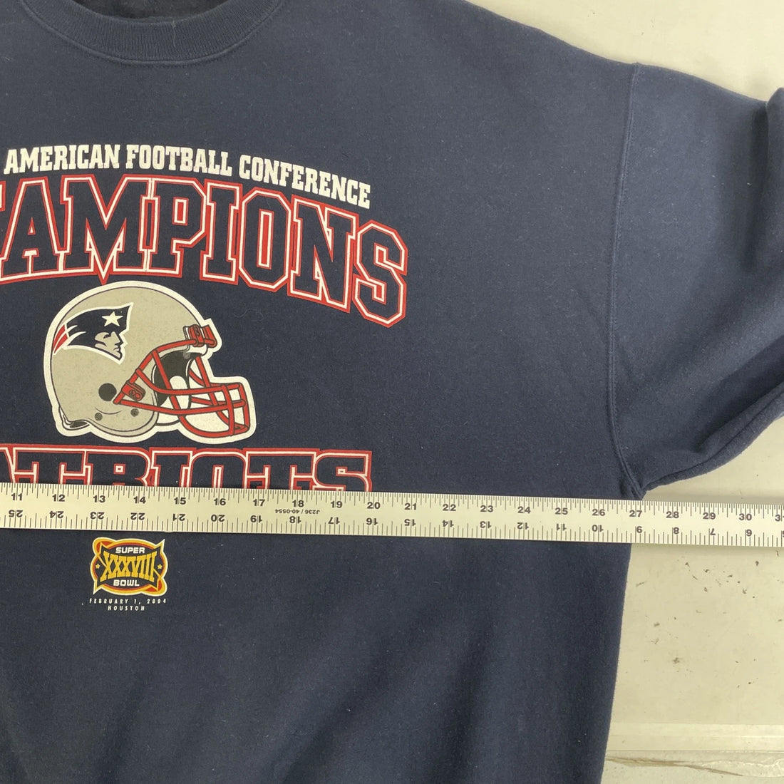 Vintage New England Patriots Super Bowl XXXVIII Sweatshirt Crewneck Size XL NFL