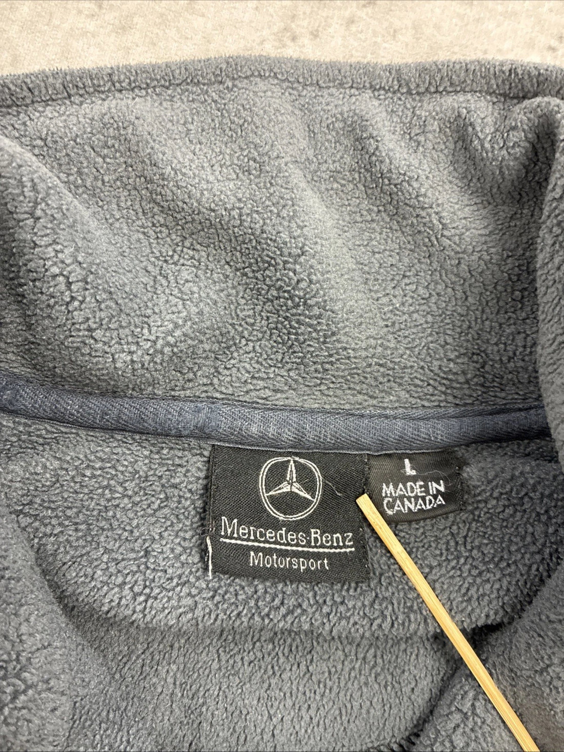 Vintage Mercedes Benz 1/4 Zip Pullover Fleece Jacket Size Large