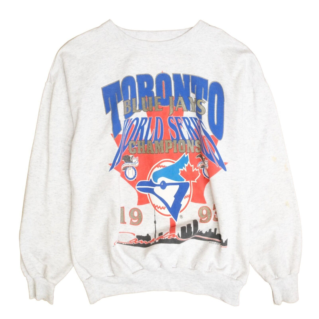 Vintage Toronto Blue Jays World Series Champions Sweatshirt Medium 1993 90s MLB