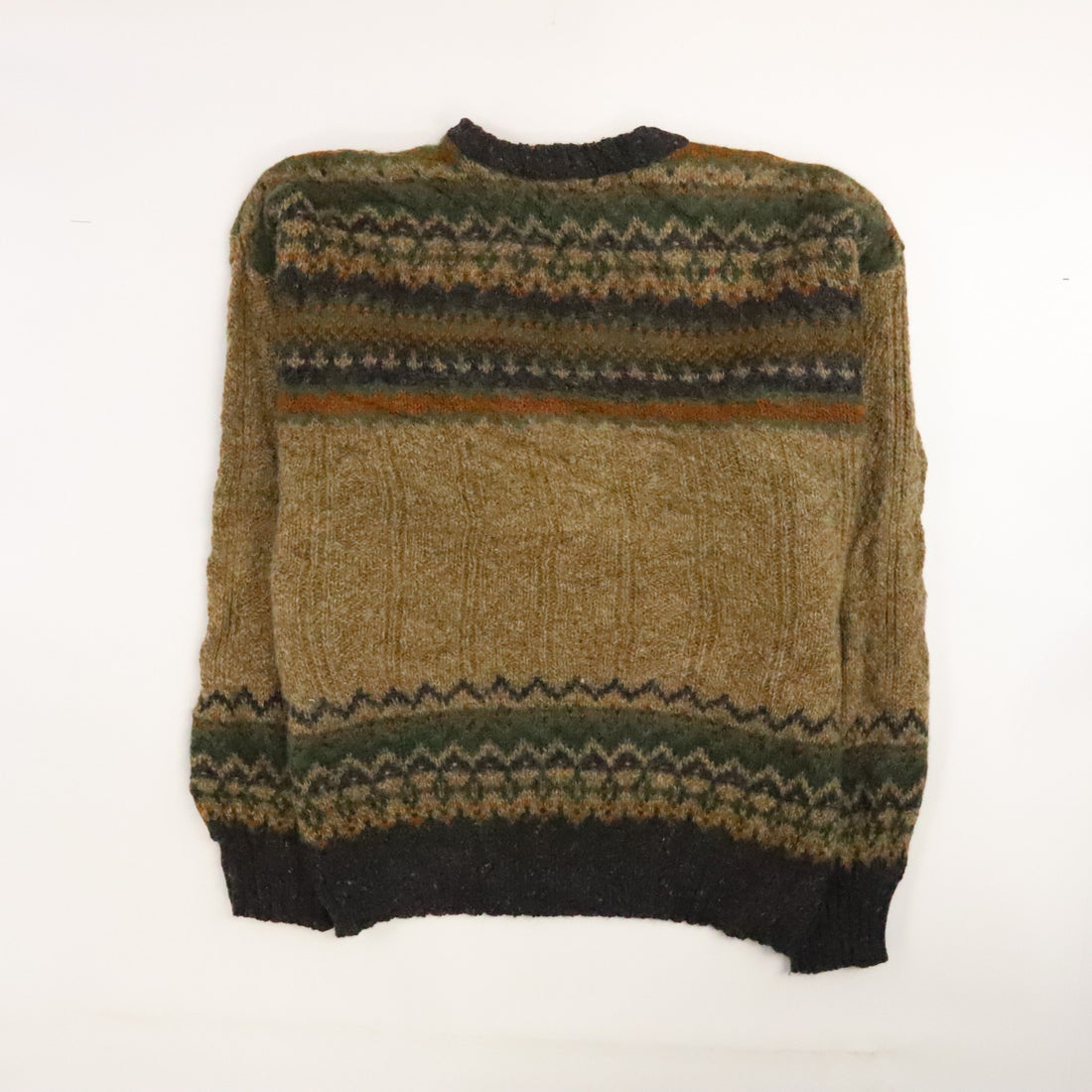 Vintage St. John's Bay Wool Knit Crewneck Sweater Size XL Fair Isle