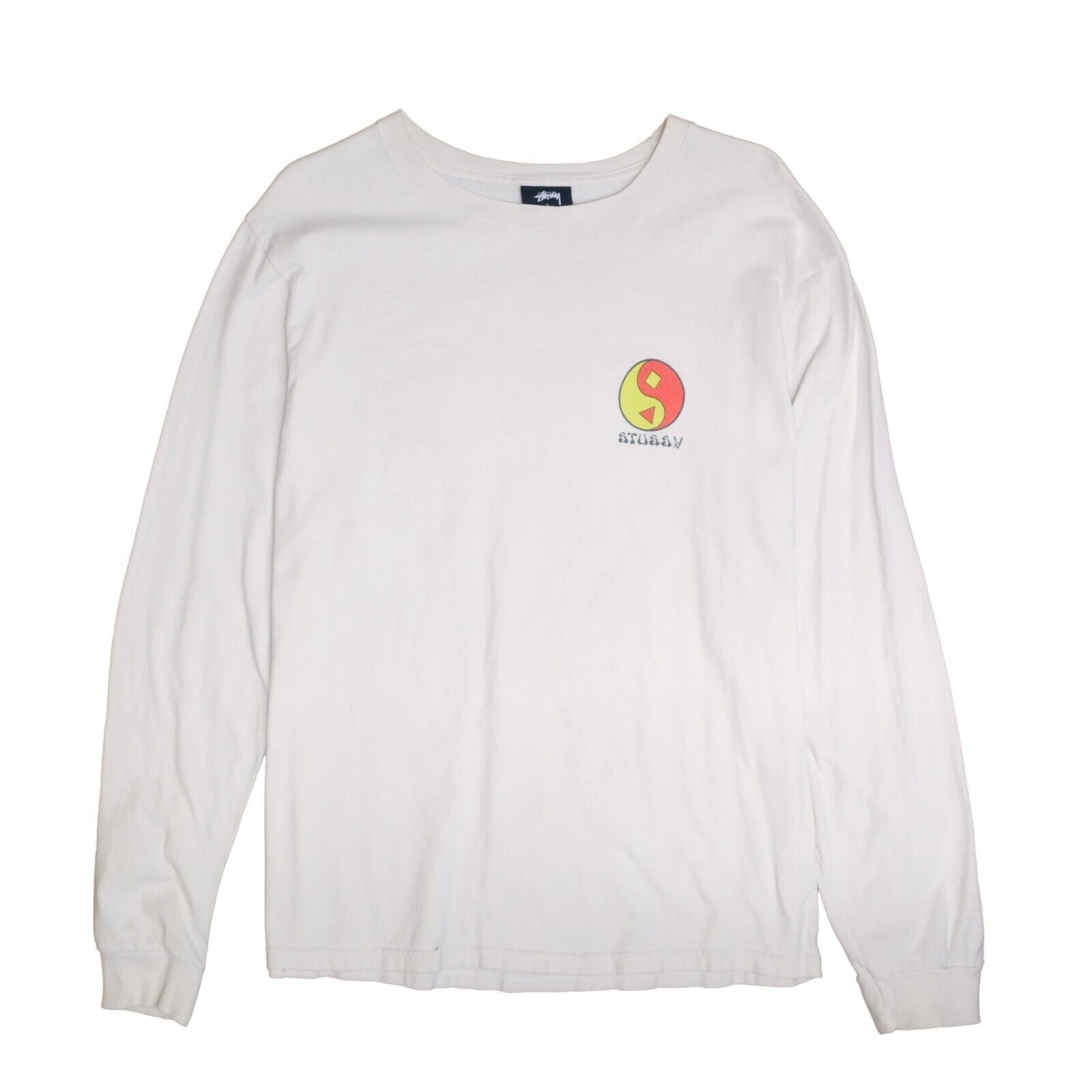 Stussy Yin Yang Long Sleeve T-Shirt Size Large White – Throwback Vault