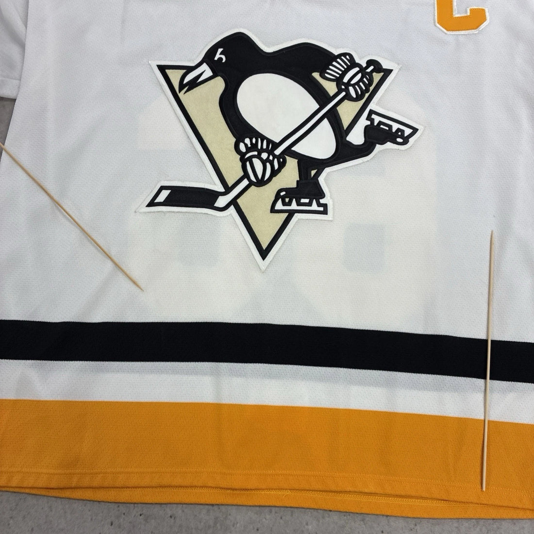 Vintage Pittsburgh Penguins Mario Lemieux Athletic Knit Jersey Size 2XL 90s NHL