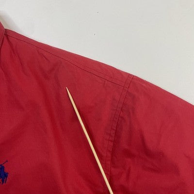 Vintage Polo Ralph Lauren Bomber Jacket Size Medium Red Down Insulated