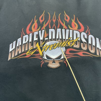 Vintage Harley Davidson Motorcycles Xtremist Crewneck Sweatshirt XL Sleeve Flame