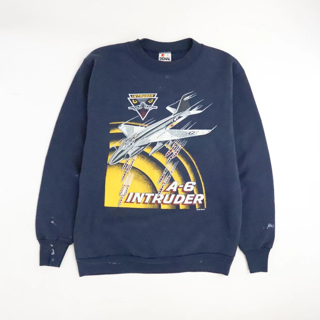 Vintage A-6 Intruder Plane Jet Crewneck Sweatshirt Size Medium 1987 80s