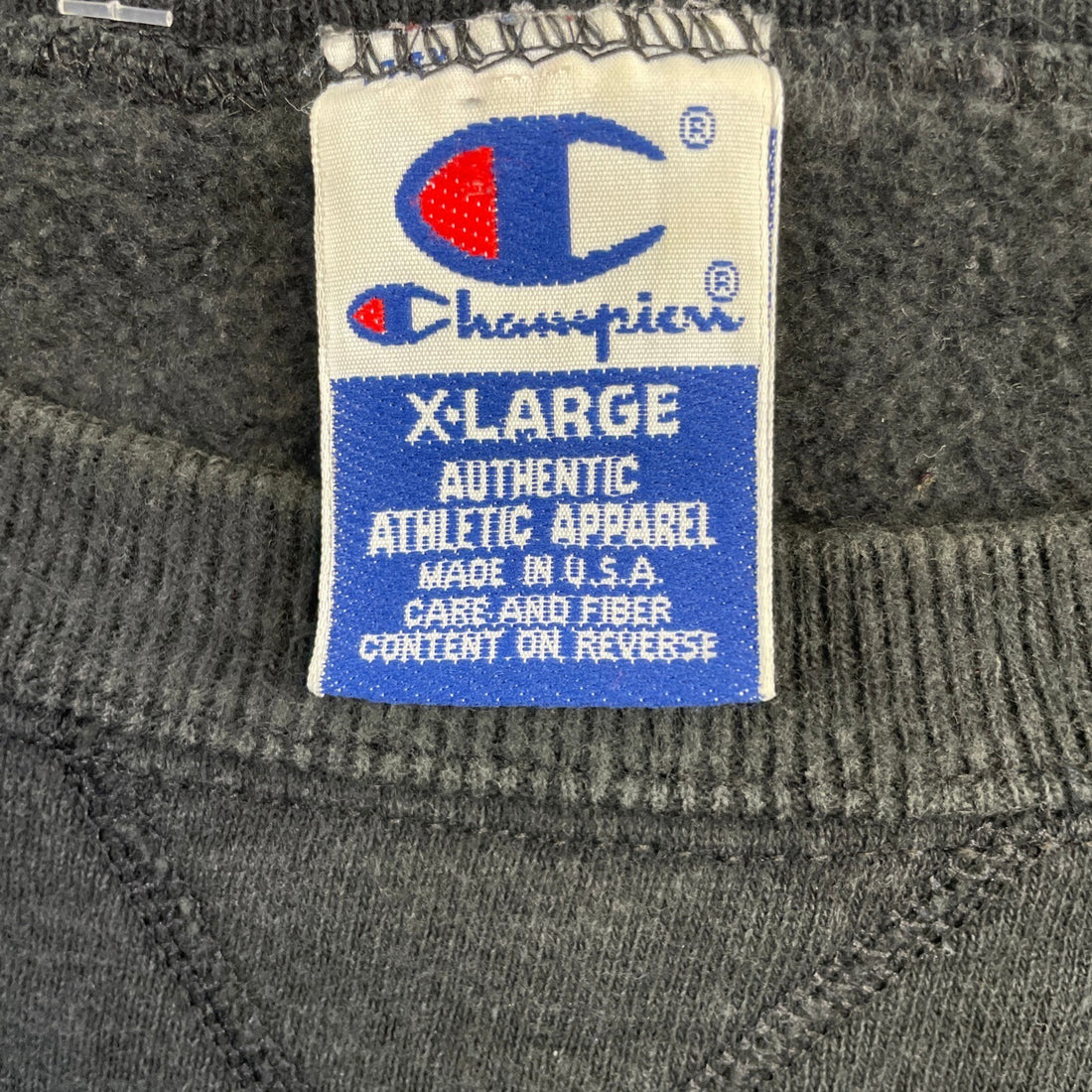 Vintage Champion Crewneck Sweatshirt Size XL Black 90s
