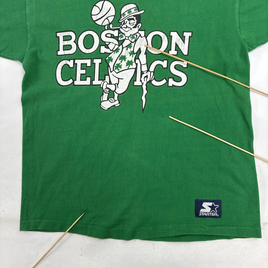 Vintage Boston Celtics Starter T-Shirt Size Medium 80s NBA