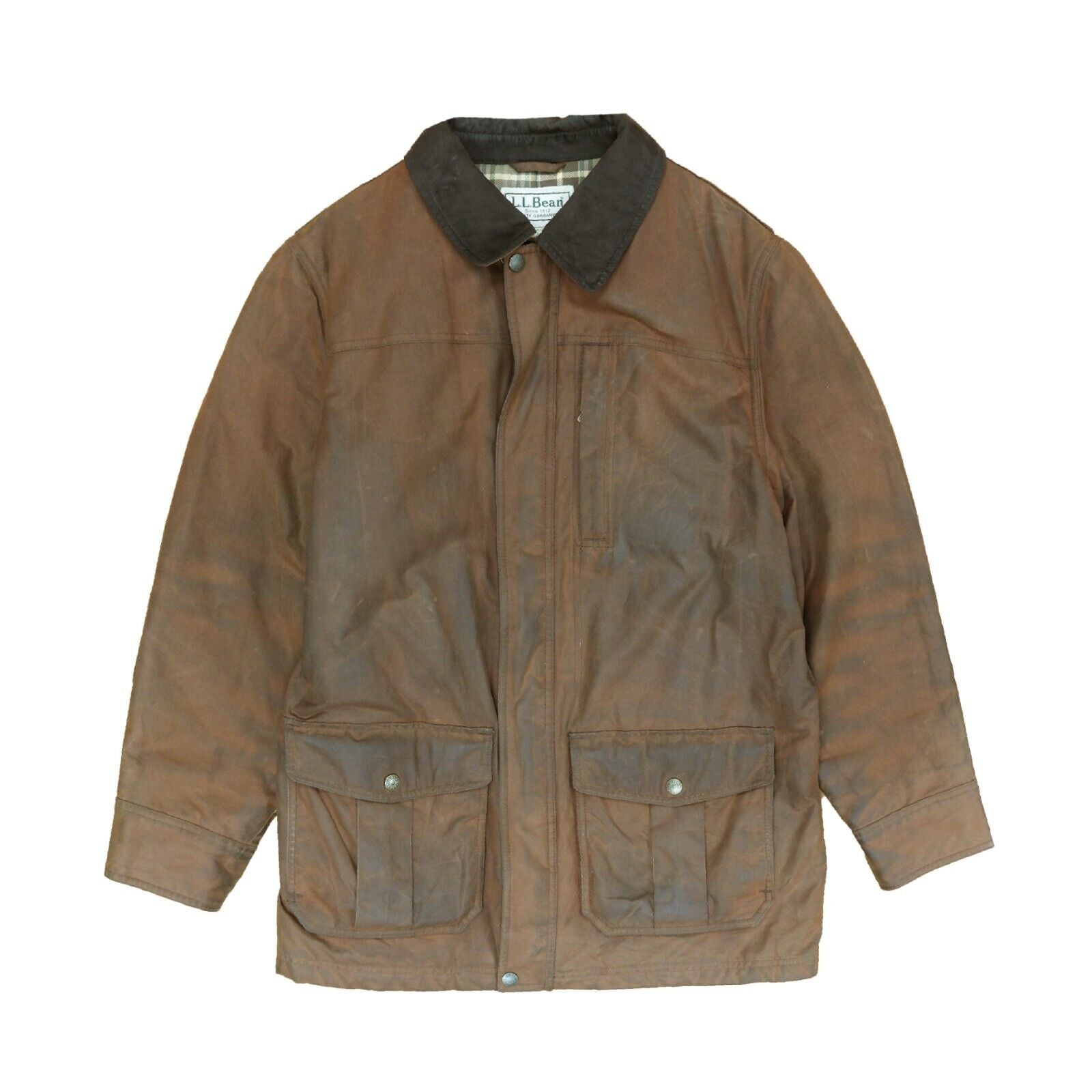 90s L.L.BEAN leather cotton jacket