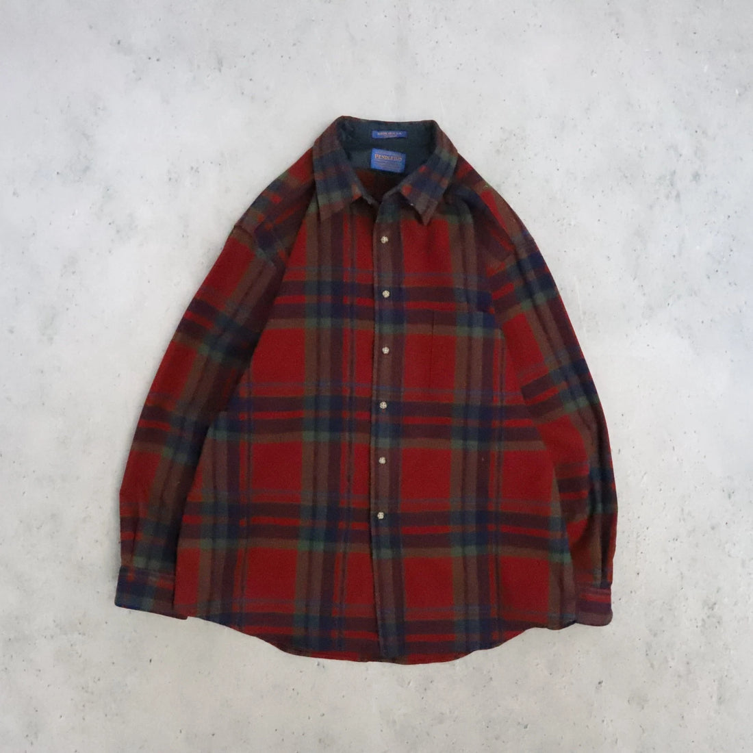 Vintage Pendleton Wool Lodge Button Up Shirt Size XL