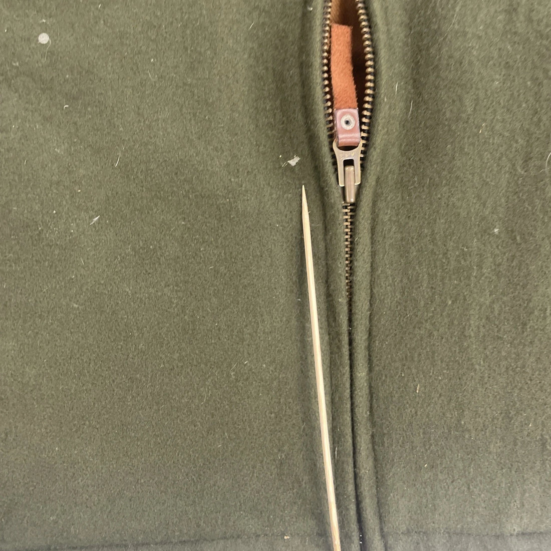 Vintage Woolrich Wool Jacket Size XL Green Leather Collar