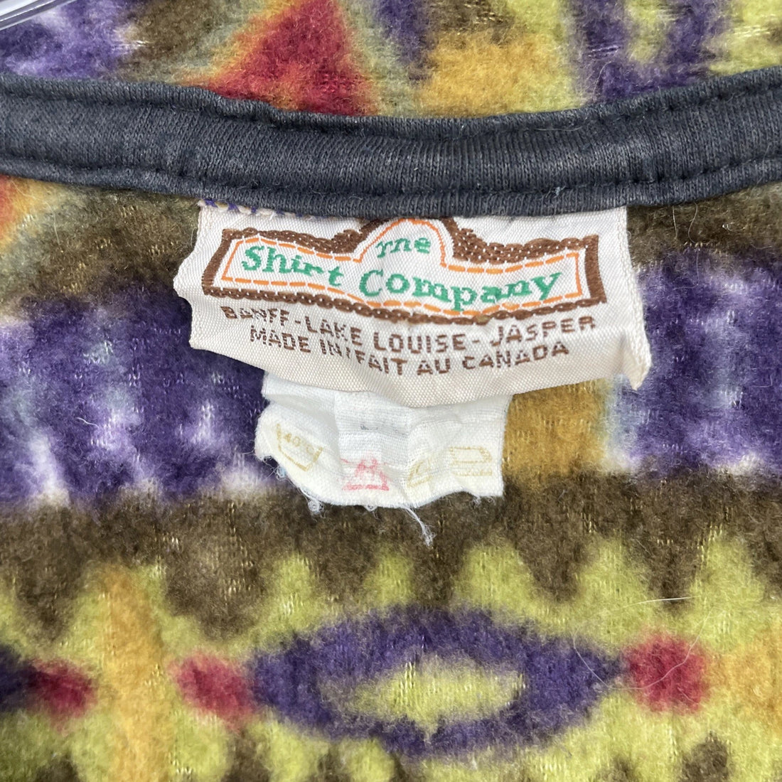 Vintage The Shirt Company Aztec Fleece Jacket Size Large