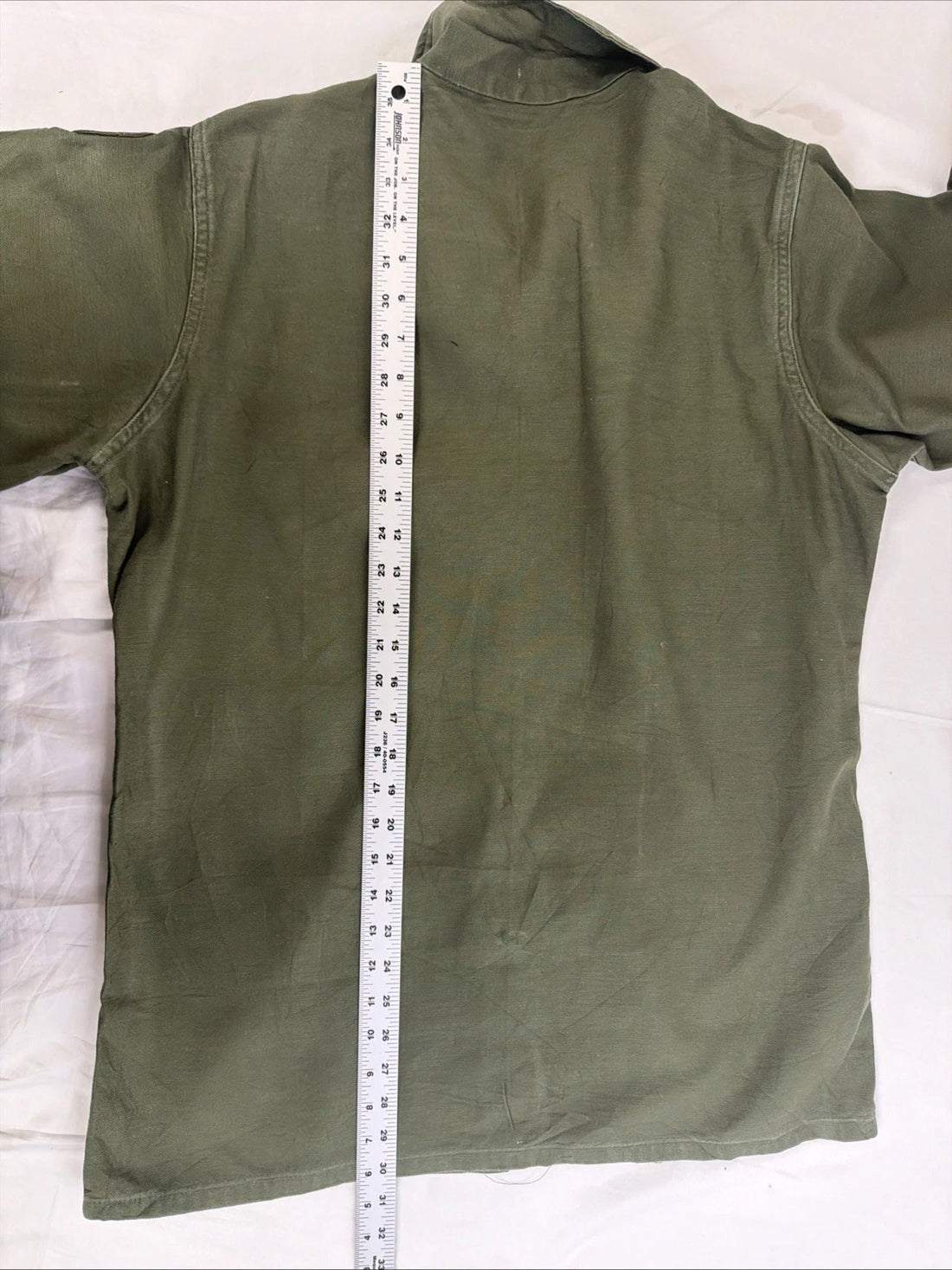 Vintage U.S. Army OG 107 Fatigue Button Up Shirt Size 15 1/2 x 33