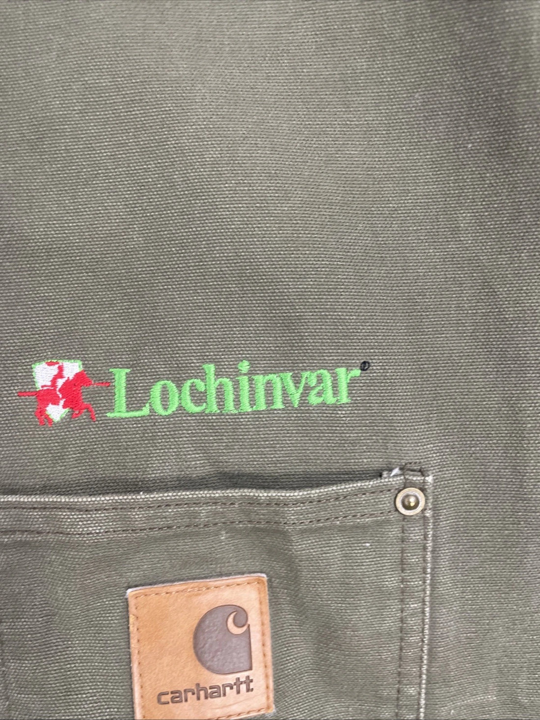 Carhartt Canvas Chore Work Jacket Size 2XL Green Blanket Lined