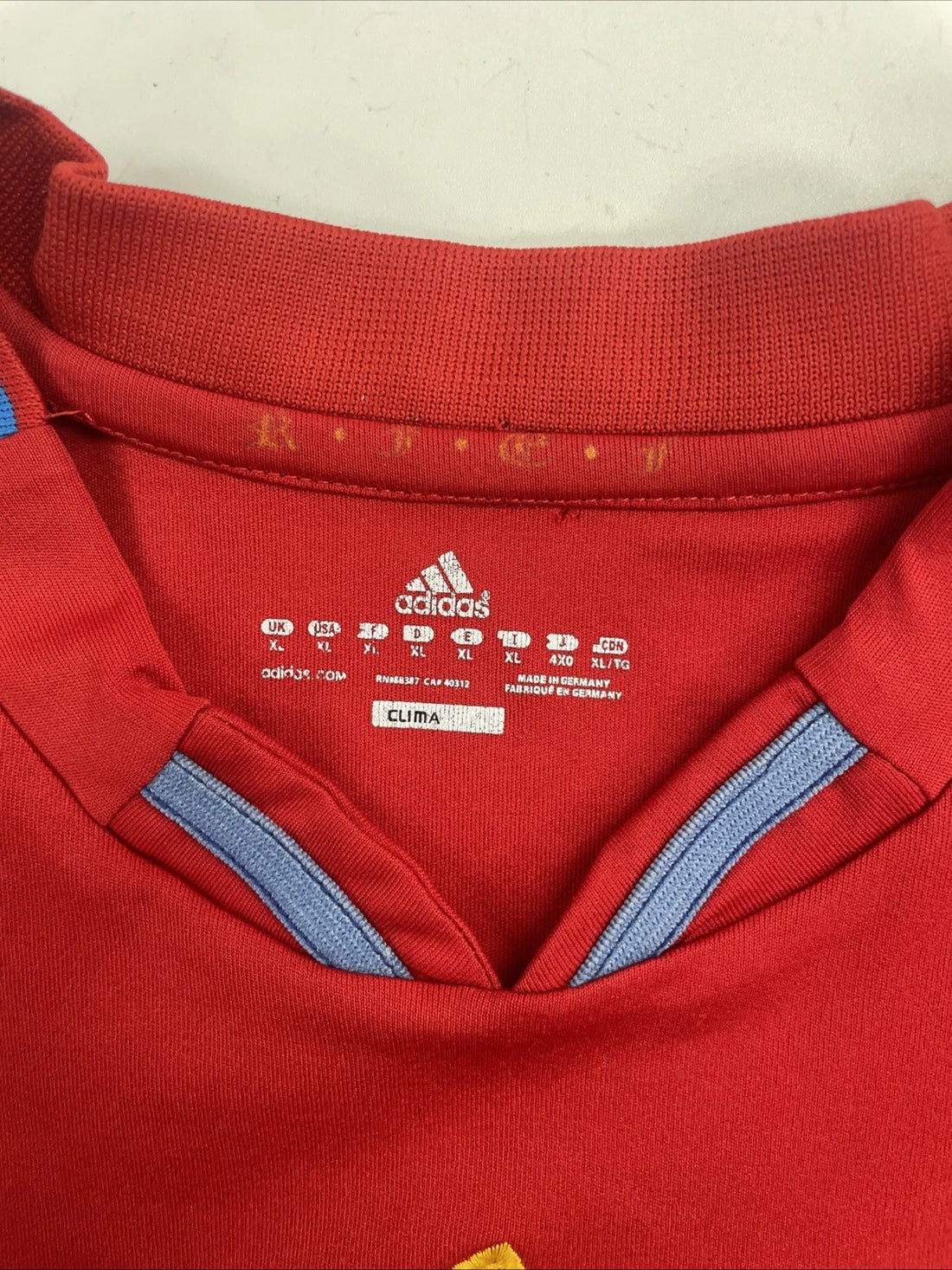 Spain David Villa Adidas Soccer Football Jersey Size XL National