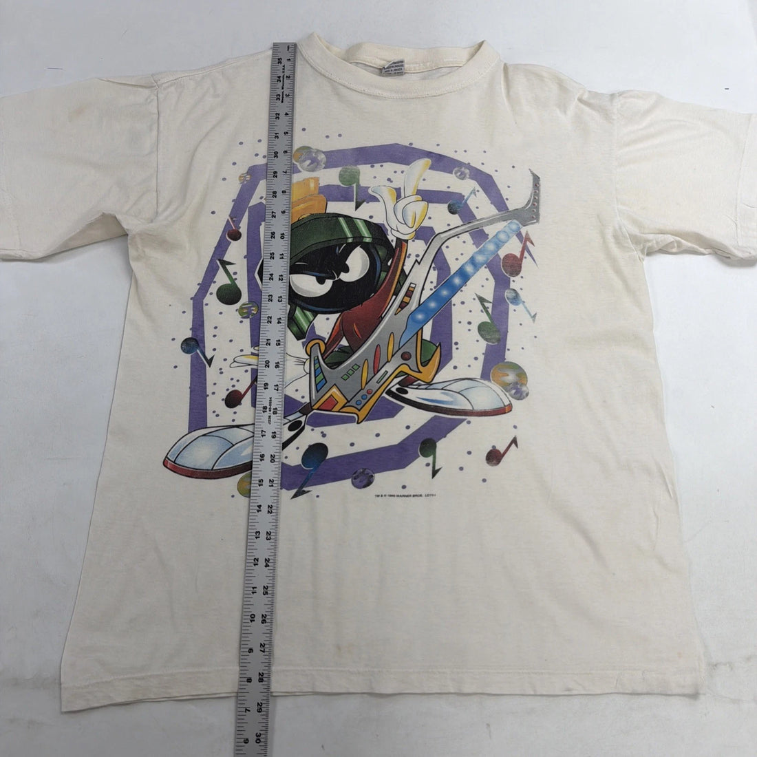 Vintage Marvin The Martian Guitar Warner Bros T-Shirt Size Large 1996