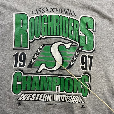 Vintage Saskatchewan Roughriders Starter Crewneck Sweatshirt Size Medium 90s CFL