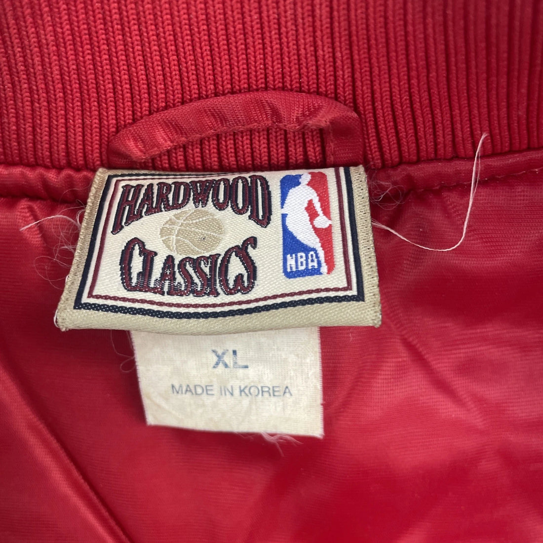 Vintage Atlanta Hawks Satin Bomber Jacket XL Hardwood Classics NBA