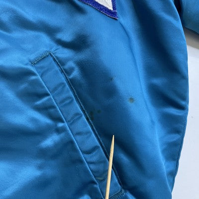 Vintage Charlotte Hornets Starter Satin Bomber Jacket Size Large NBA