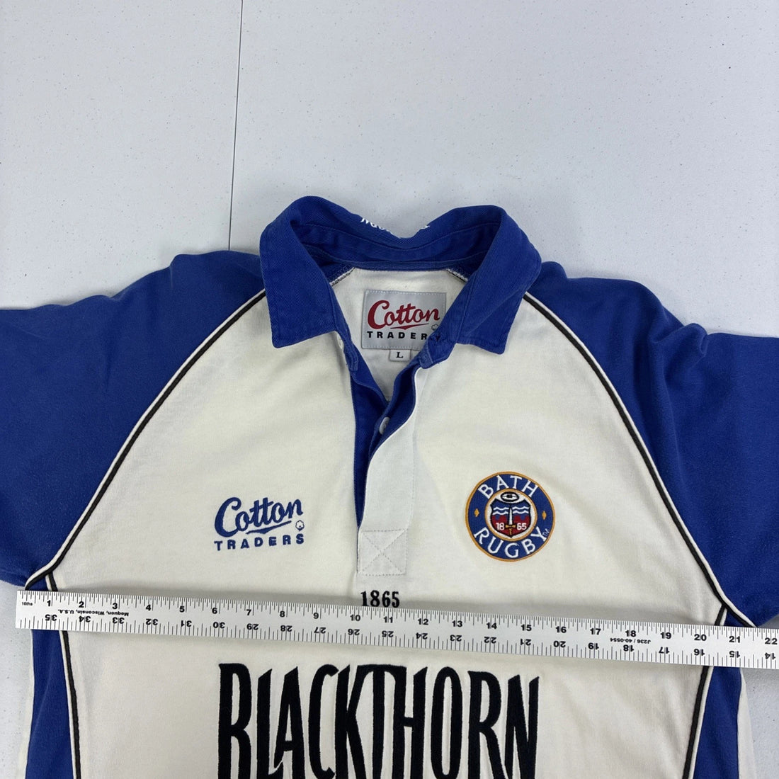 Blackthorn Cotton Traders Bath Rugby Shirt Jersey Size Large
