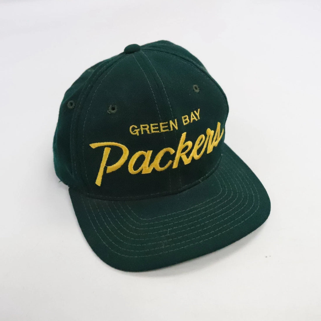 Vintage Green Bay Packers Script Wool Snapback Hat Cap OSFA NFL