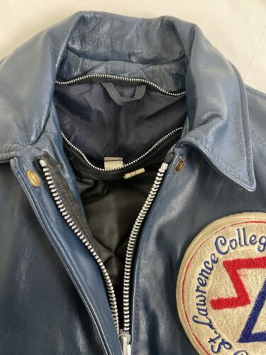 Vintage St Lawrence College Leather Varsity Jacket Womens Size 12