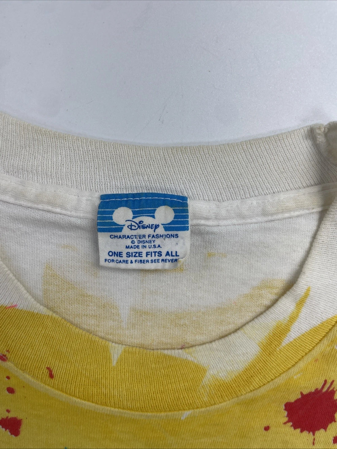Vintage Mickey Mouse Paint Disney T-Shirt One Size Fits All Over Print