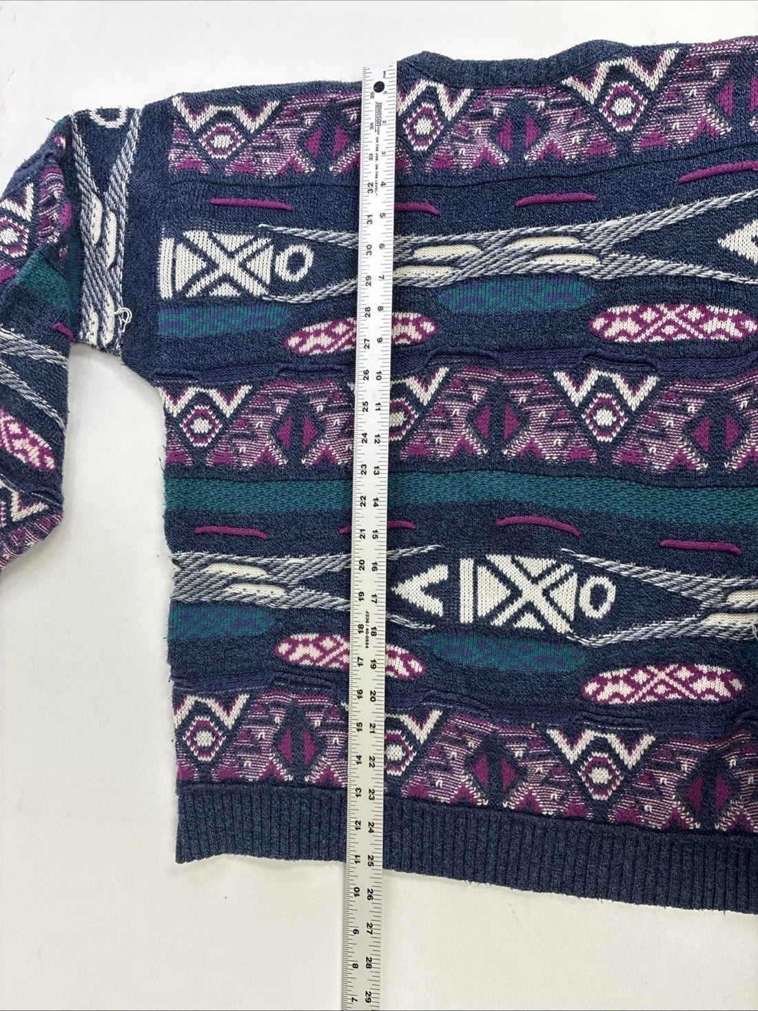 Vintage Protege 3D Knit Pullover Sweater Size Large