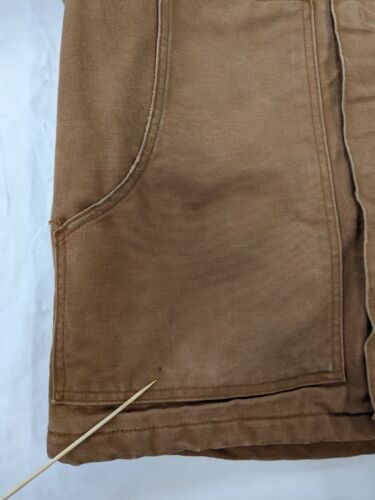 Vintage Carhartt Flame-Resistant Canvas Arctic Work Jacket Size Large Brown