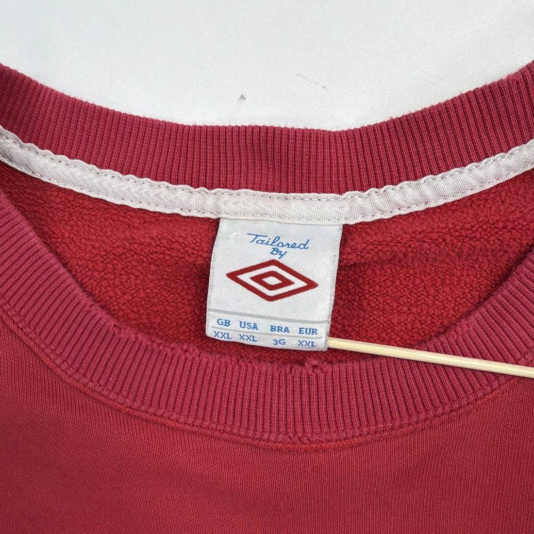 Vintage Umbro Crewneck Sweatshirt Size 2XL Red Embroidered
