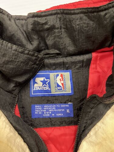 Vintage Chicago Bulls Starter Puffer Jacket Size XL Black Insulated NB –  Throwback Vault