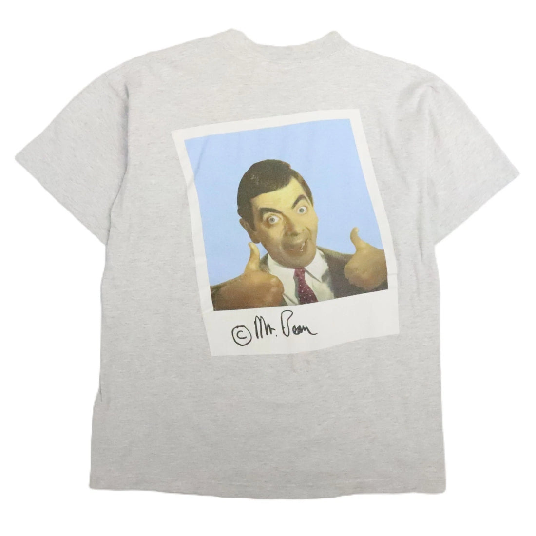 Vintage Mr. Bean Guess Who Polaroid T-Shirt Size Large 90s