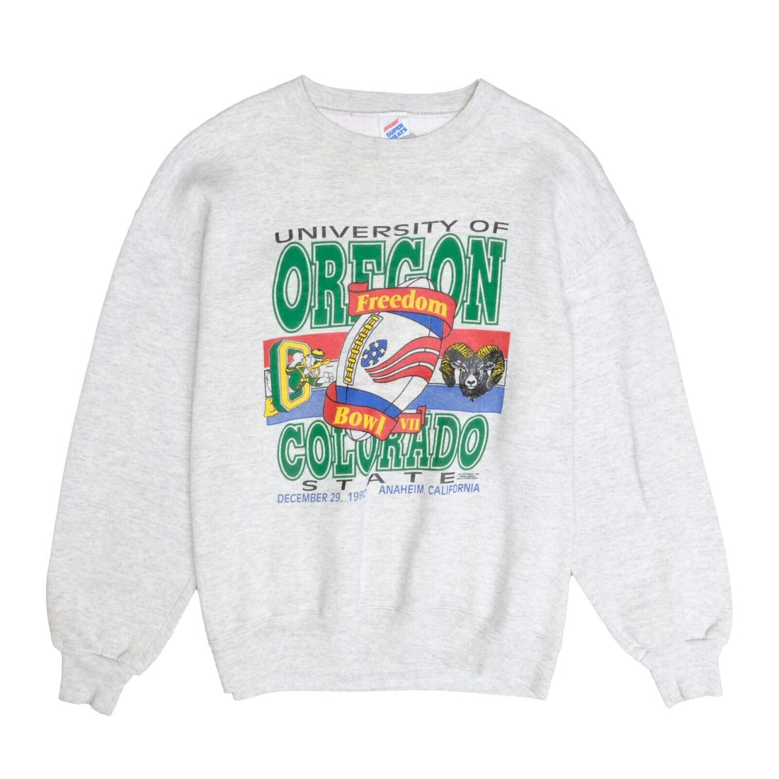 Vintage Oregon Ducks Freedom Bowl VII Sweatshirt Crewneck Large 1990 90s NCAA