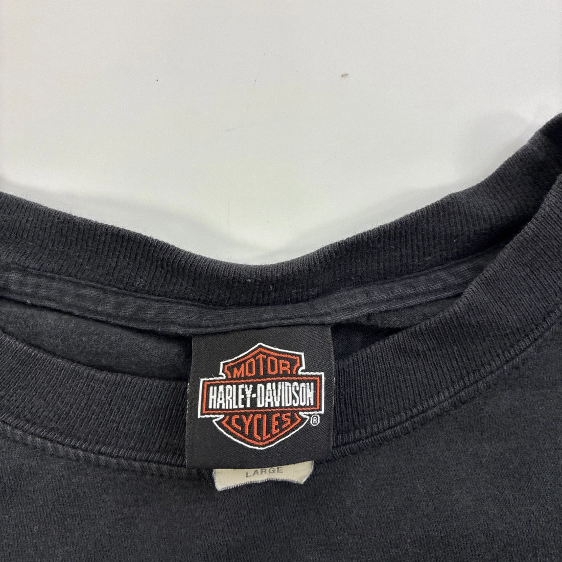 Vintage Harley Davidson Skull Flame Long Sleeve T-Shirt Size Large