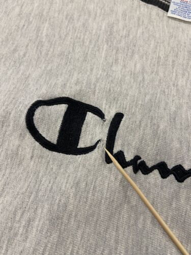 Vintage Champion Reverse Weave Spell Out Sweatshirt Size Medium Embroidered 90s