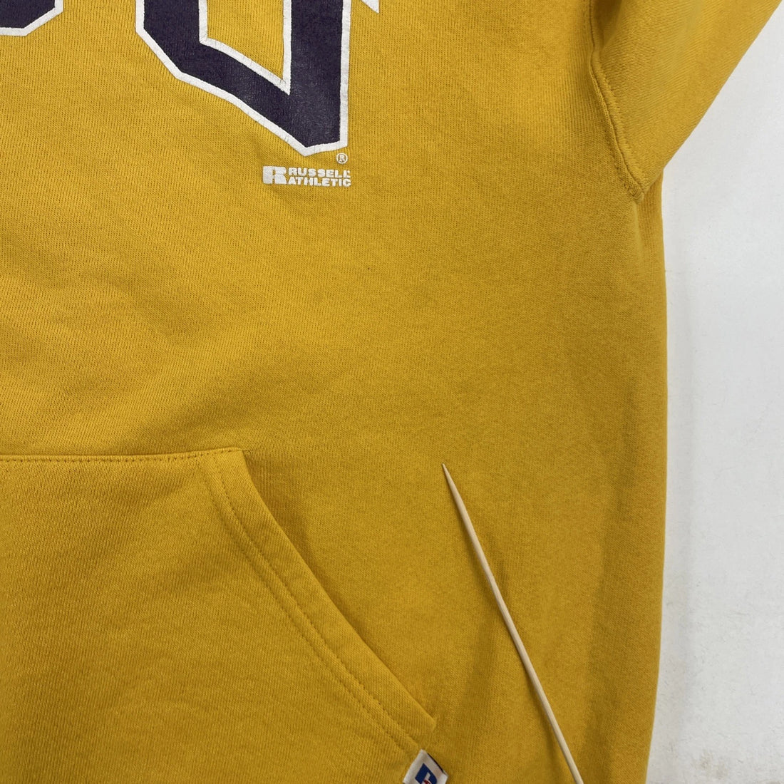 Vintage ECU Russell Athletic Sweatshirt Hoodie Size Medium Yellow